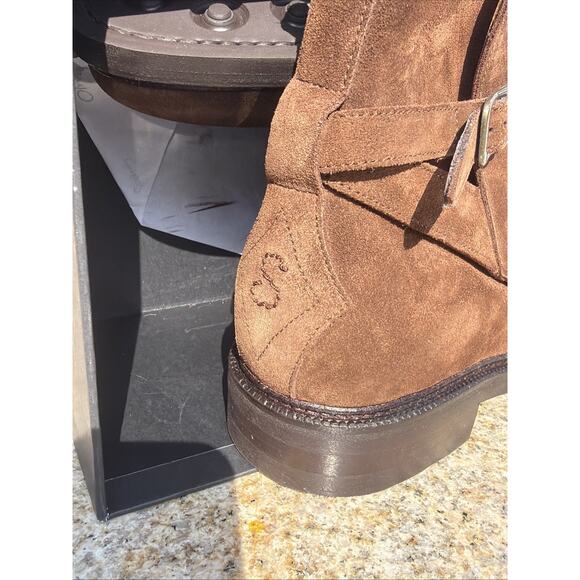 Oliver Sweeney Varzea Snuff Brown Suede Ankle Boots Men\'s Size 7 New In Box
